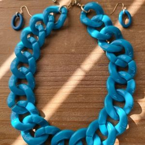 Chunky Link Chain Necklace & Earrings Set